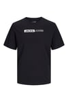 Plus Jjecorp Büyük Beden % 100 Pamuk Slim Fit Bisiklet Yaka Erkek T Shirt 12243630 SİYAH