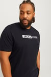 Plus Jjecorp Büyük Beden % 100 Pamuk Slim Fit Bisiklet Yaka Erkek T Shirt 12243630 SİYAH