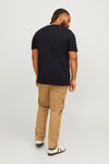 Plus Jjecorp Büyük Beden % 100 Pamuk Slim Fit Bisiklet Yaka Erkek T Shirt 12243630 SİYAH
