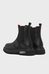 Polperro Logolu Hakiki Deri Erkek Bot 021M100557 CTN Black Baskılı Deri