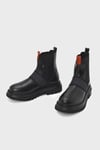 Polperro Logolu Hakiki Deri Erkek Bot 021M100557 CTN Black Deri