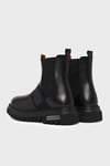 Polperro Logolu Hakiki Deri Erkek Bot 021M100557 CTN Black Deri