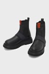 Polperro Logolu Hakiki Deri Erkek Bot 021M100557 CTN Black Baskılı Deri