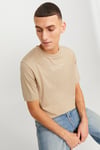 Premium % 100 Pamuk Regular Fit Bisiklet Yaka Erkek T Shirt 12217167 EKRU