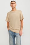 Premium % 100 Pamuk Regular Fit Bisiklet Yaka Erkek T Shirt 12217167 EKRU