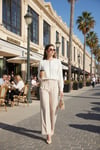 Premium Comfort Fit Yuvarlak Yaka Crop Triko Kadın Hırka 680HI00164 EKRU
