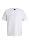 Premium Jprblaethan Pamuklu Regular Fit Logolu Erkek T Shirt 12292403 BEYAZ