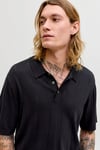 Premium Jprblawilliam Regular Fit Düğmeli Polo Yaka Erkek T Shirt 12291042 SİYAH