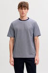 Premium Jprblualves Pamuklu Regular Fit Bisiklet Yaka Erkek T Shirt 12276801 LACİVERT