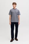 Premium Jprblualves Pamuklu Regular Fit Bisiklet Yaka Erkek T Shirt 12276801 LACİVERT
