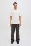 Premium Jprblualves Pamuklu Regular Fit Bisiklet Yaka Erkek T Shirt 12276801 KREM
