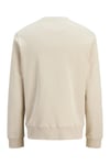 Premium Jprccjayson Pamuklu Regular Fit Bisiklet Yaka Erkek Sweat 12283436 BEJ