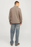 Premium Jprccmılano % 100 Pamuk Relaxed Fit Dik Yaka Erkek Kazak 12259664 BEJ