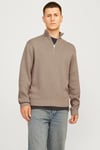 Premium Jprccmılano % 100 Pamuk Relaxed Fit Dik Yaka Erkek Kazak 12259664 BEJ