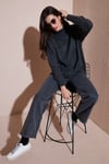 Premium Oversize Fit Balıkçı Yaka Yumuşak Dokulu Triko Kadın Kazak 680KZ00469 ANTRASİT