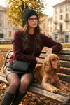 Premium Regular Fit Bisiklet Yaka Fiyonk Detaylı Triko Kadın Kazak 680KZ00155 BORDO