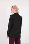 Puantiye Astarlı Belden Bağlamalı Blazer Kadın Ceket 6524049 SİYAH