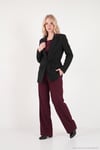 Puantiye Astarlı Belden Bağlamalı Blazer Kadın Ceket 6524049 SİYAH