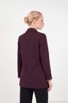 Puantiye Astarlı Belden Bağlamalı Blazer Kadın Ceket 6524049 MÜRDÜM