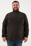 Regular Fit Anti-Pilling Büyük Beden Dik Yaka Kışlık Şardonlu Soğuk Geçirmez Erkek Polar 5906001B ANTRASİT