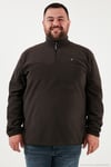 Regular Fit Anti-Pilling Büyük Beden Şardonlu Soğuk Geçirmez 2'li Paket Erkek Polar 5906001BS2 Antrasit-Antrasit