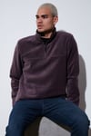 Regular Fit Anti-Pilling Tüylenme Yapmayan Dik Yaka Soğuk Geçirmez Şardonlu Erkek Polar 5896700 MOR