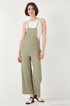 Regular Fit Ayarlanabilir İp Askılı Bahçıvan Kadın Tulum 5865789 Olive