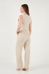 Regular Fit Bağlama Detaylı Bisiklet Yaka Kadın Takım 5866466 TAŞ