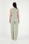 Regular Fit Bağlama Detaylı Bisiklet Yaka Kadın Takım 5866466 Olive