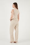 Regular Fit Bağlama Detaylı Bisiklet Yaka Kadın Takım 5866466 TAŞ
