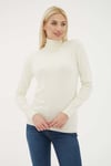 Regular Fit Balıkçı Yaka Kadın Kazak 25K0780K1 EKRU