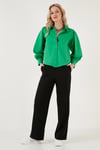 Regular Fit Balon Kollu Poplin Kadın Gömlek 611GO0153 BENETTON