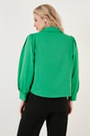 Regular Fit Balon Kollu Poplin Kadın Gömlek 611GO0153 BENETTON