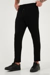 Regular Fit Belden Bağlamalı Düz Paça Jogger Erkek Pantolon 5908095 SİYAH