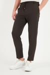 Regular Fit Belden Bağlamalı Düz Paça Erkek Pantolon CF26W6111111 KOYU KAHVE