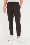 Regular Fit Belden Bağlamalı Düz Paça Erkek Pantolon CF26W6111111 KOYU KAHVE