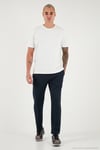 Regular Fit Belden Bağlamalı Düz Paça Jogger Erkek Pantolon 5908095 LACİVERT