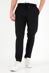 Regular Fit Belden Bağlamalı Düz Paça Erkek Pantolon CF26W6111111 SİYAH