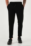 Regular Fit Belden Bağlamalı Düz Paça Jogger Erkek Pantolon 5908095 SİYAH