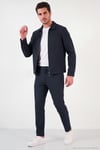 Regular Fit Belden Bağlamalı Düz Paça Erkek Pantolon CF26W6111111 LACİVERT