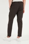 Regular Fit Belden Bağlamalı Düz Paça Erkek Pantolon CF26W6111111 KOYU KAHVE