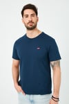 Regular Fit Bisiklet Yaka % 100 Pamuk Erkek T Shirt 56605-0077 LACİVERT