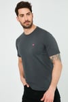 Regular Fit Bisiklet Yaka % 100 Pamuk Erkek T Shirt 56605-0109 ANTRASİT