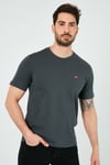 Regular Fit Bisiklet Yaka % 100 Pamuk Erkek T Shirt 56605-0109 ANTRASİT