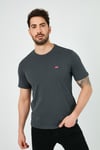 Regular Fit Bisiklet Yaka % 100 Pamuk Erkek T Shirt 56605-0109 ANTRASİT