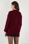 Regular Fit Bisiklet Yaka Basic 2'li Paket Triko Kadın Kazak 4616213S2 Toz Pembe-Bordo