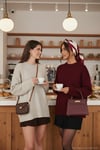 Regular Fit Bisiklet Yaka Basic 2'li Paket Triko Kadın Kazak 4616213S2 Taş-Bordo