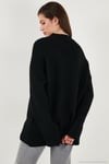 Regular Fit Bisiklet Yaka Basic 2'li Paket Triko Kadın Kazak 4616213S2 BORDO-SİYAH