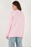 Regular Fit Bisiklet Yaka Basic Triko Kadın Kazak 4616213 TOZ PEMBE