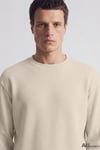 Regular Fit Bisiklet Yaka Dokulu Erkek Sweat 0S20173-70134 BEJ